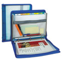 C-Line Zippered Binder with Expanding File, 2" Expansion, 7 Sections, Zipper Closure, 1/6-Cut Tabs, Letter Size, Bright Blue (48115)