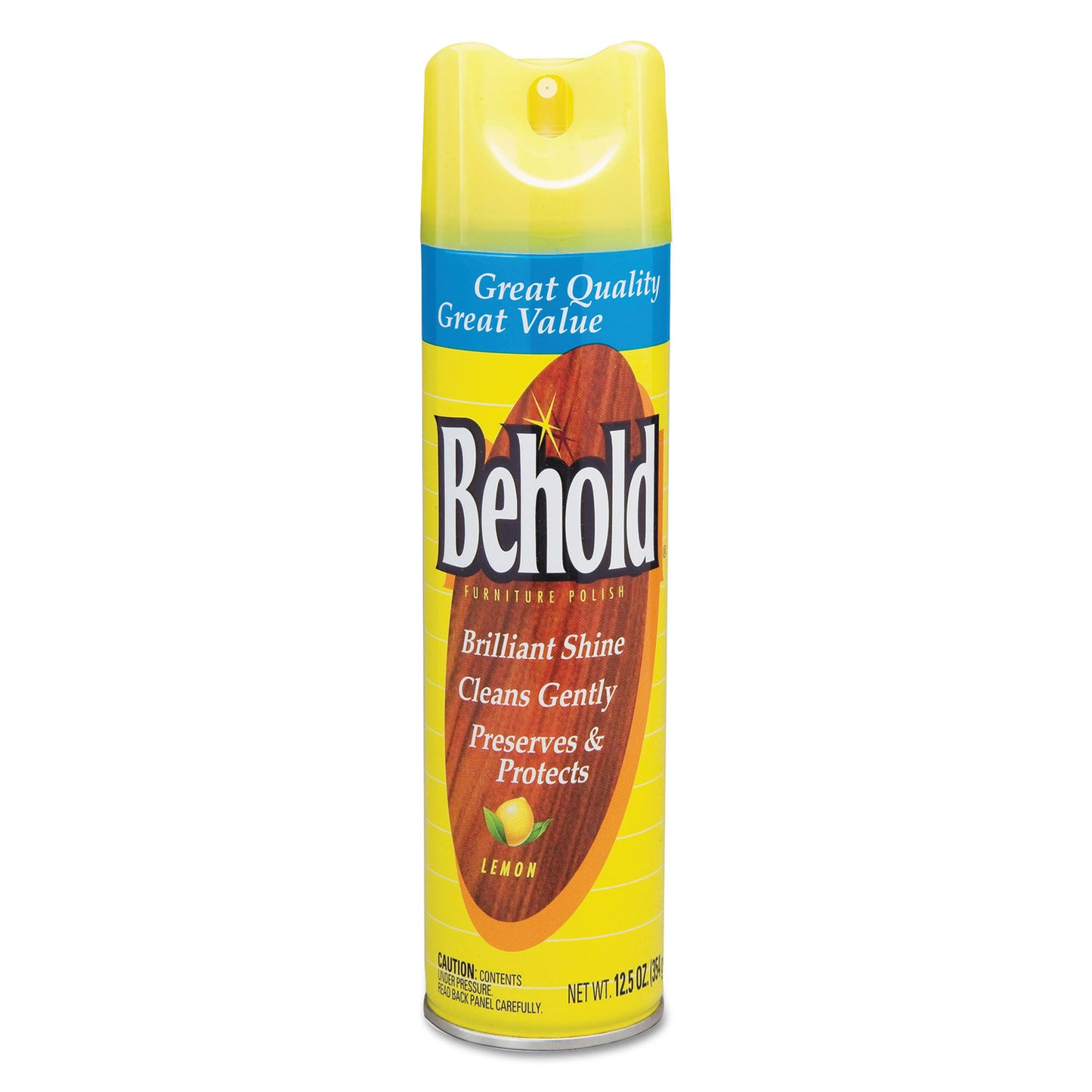 Diversey Behold Furniture Polish, Lemon, 12.5 oz Aerosol Spray, 6/Carton (CB520009)