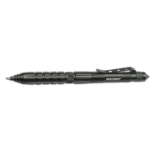 AbilityOne 7520016611668, SKILCRAFT Defender Press-Tip Ballpoint Pen/Flashlight, Retractable, Medium 1 mm, Black Ink, Black Barrel