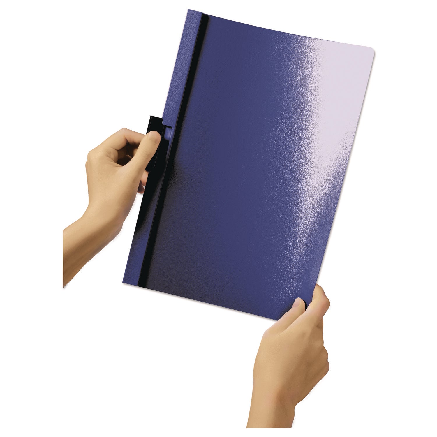 Durable DuraClip Report Cover, Clip Fastener, 8.5 x 11, Clear/Dark Blue, 25/Box (221407)