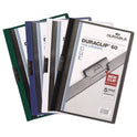 Durable DuraClip Report Cover, Clip Fastener, 8.5 x 11, Clear/Dark Blue, 25/Box (221407)