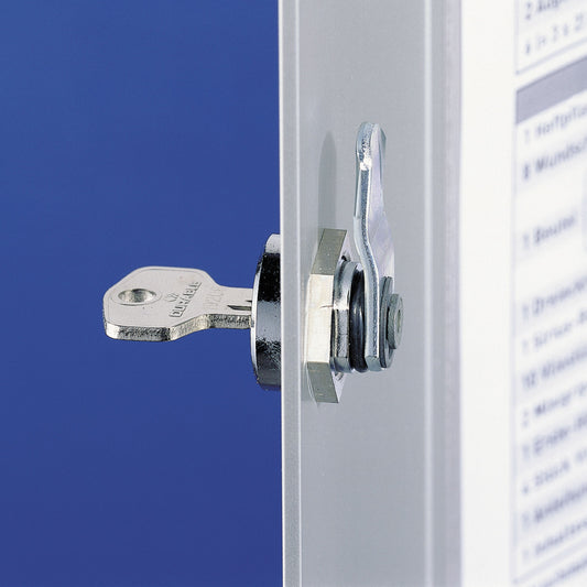 Durable Locking Key Cabinet, 36-Key, Brushed Aluminum, Silver, 11.75 x 4.63 x 11 (195223)