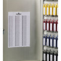Durable Locking Key Cabinet, 72-Key, Brushed Aluminum, Silver, 11.75 x 4.63 x 15.75 (195523)