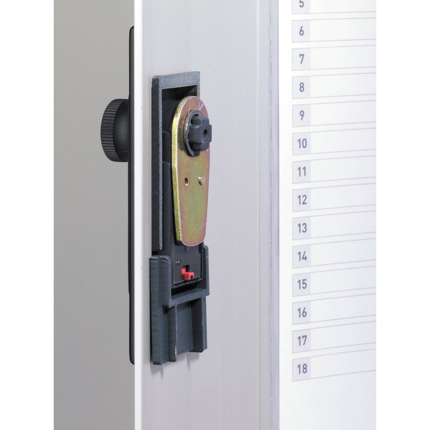 Durable Locking Key Cabinet, 72-Key, Brushed Aluminum, Silver, 11.75 x 4.63 x 15.75 (196723)