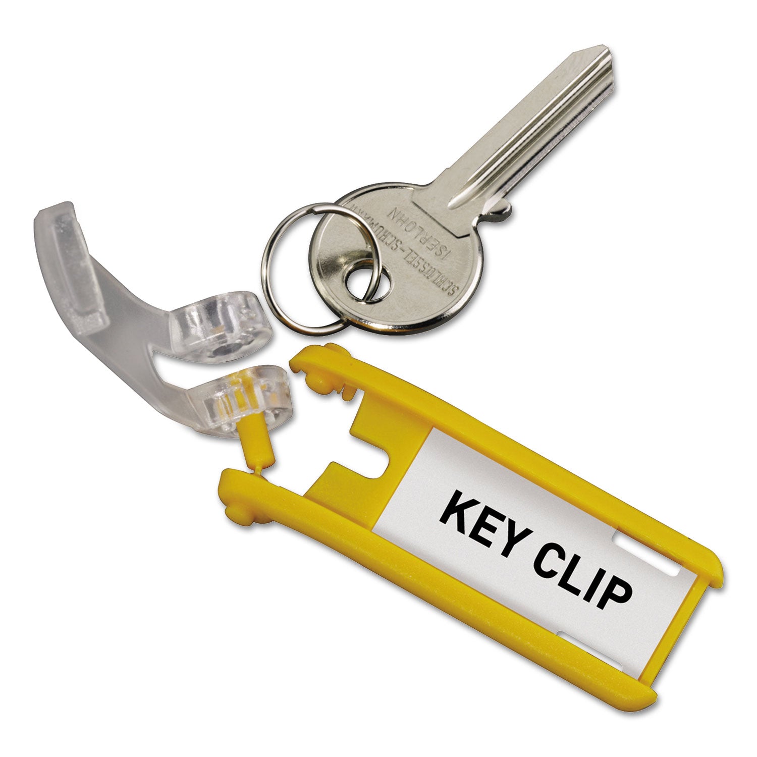Durable Key Tags for Locking Key Cabinets, Plastic, 1.13 x 2.75, Assorted, 24/Pack (194900)