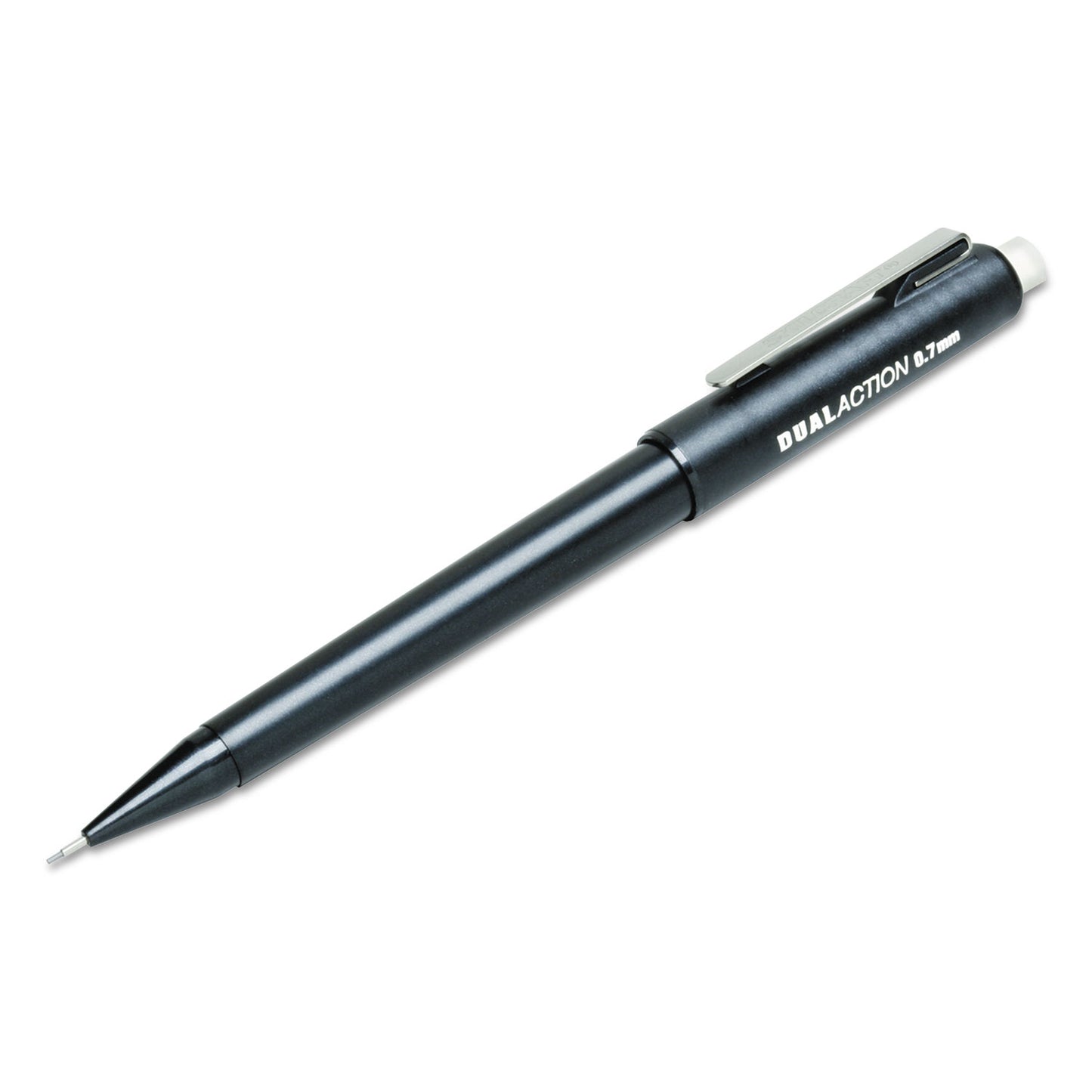 AbilityOne 7520013176140, SKILCRAFT Dual Action Mechanical Pencil, 0.7 mm, F (#2.5), Black Lead, Black Barrel, Dozen