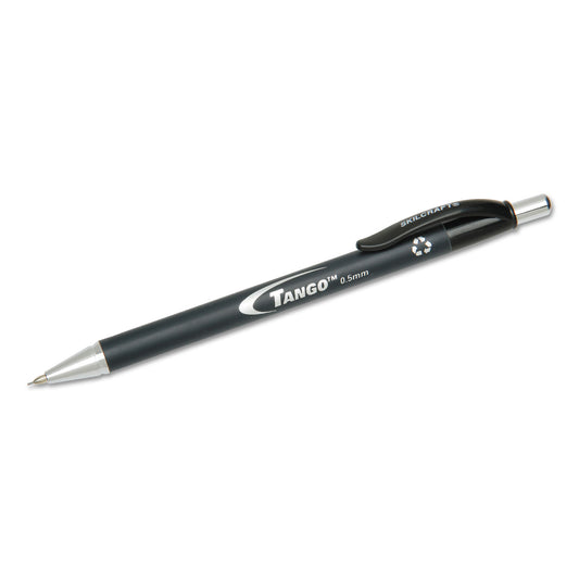 AbilityOne 7520014244864, SKILCRAFT Tango Mechanical Pencil, 0.5 mm, F (#2.5), Black Lead, Black Barrel, Dozen