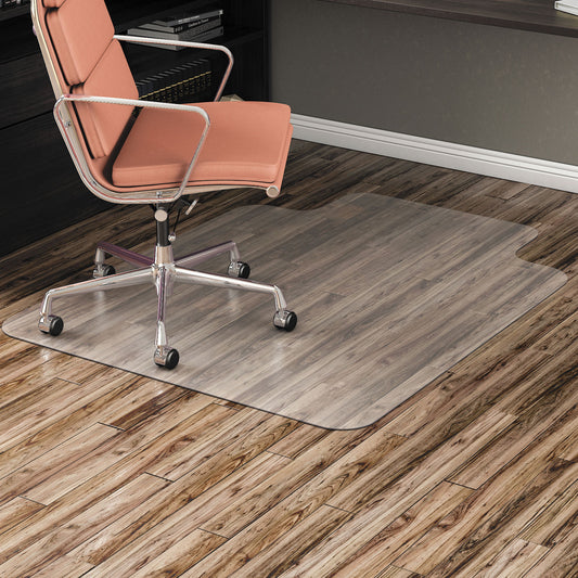 Alera All Day Use Non-Studded Chair Mat for Hard Floors, 36 x 48, Lipped, Clear (MAT3648HFL)