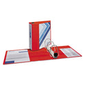 Avery Heavy-Duty View Binder with DuraHinge and Locking One Touch EZD Rings, 3 Rings, 5" Capacity, 11 x 8.5, Red (79327)