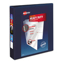 Avery Heavy-Duty View Binder with DuraHinge and One Touch EZD Rings, 3 Rings, 1.5" Capacity, 11 x 8.5, Navy Blue (79805)