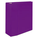 Heavy-Duty View Binder with DuraHinge and Locking One Touch EZD Rings, 3 Rings, 5" Capacity, 11 x 8.5, Purple