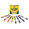 Crayola Large Crayons, Tuck Box, 8 Colors/Box (520080)