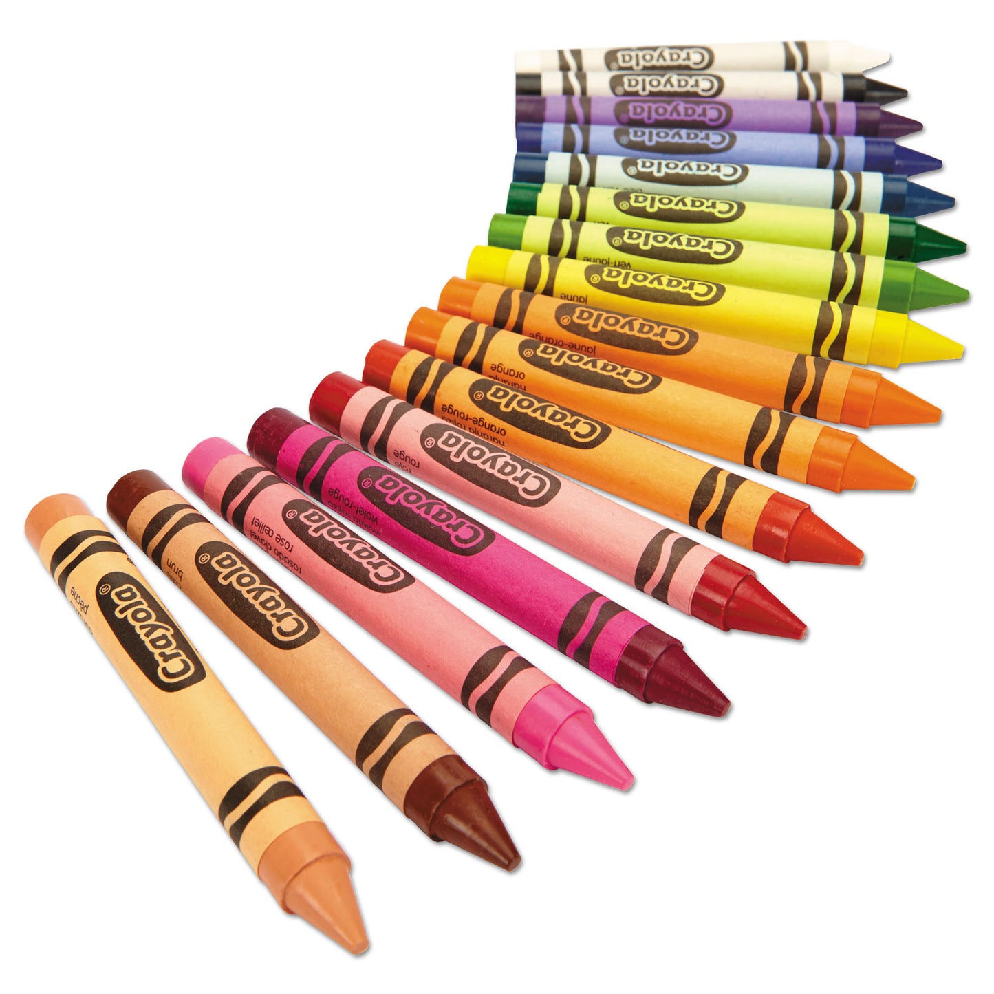 Crayola Large Crayons, Lift Lid Box, 16 Colors/Box (520336)