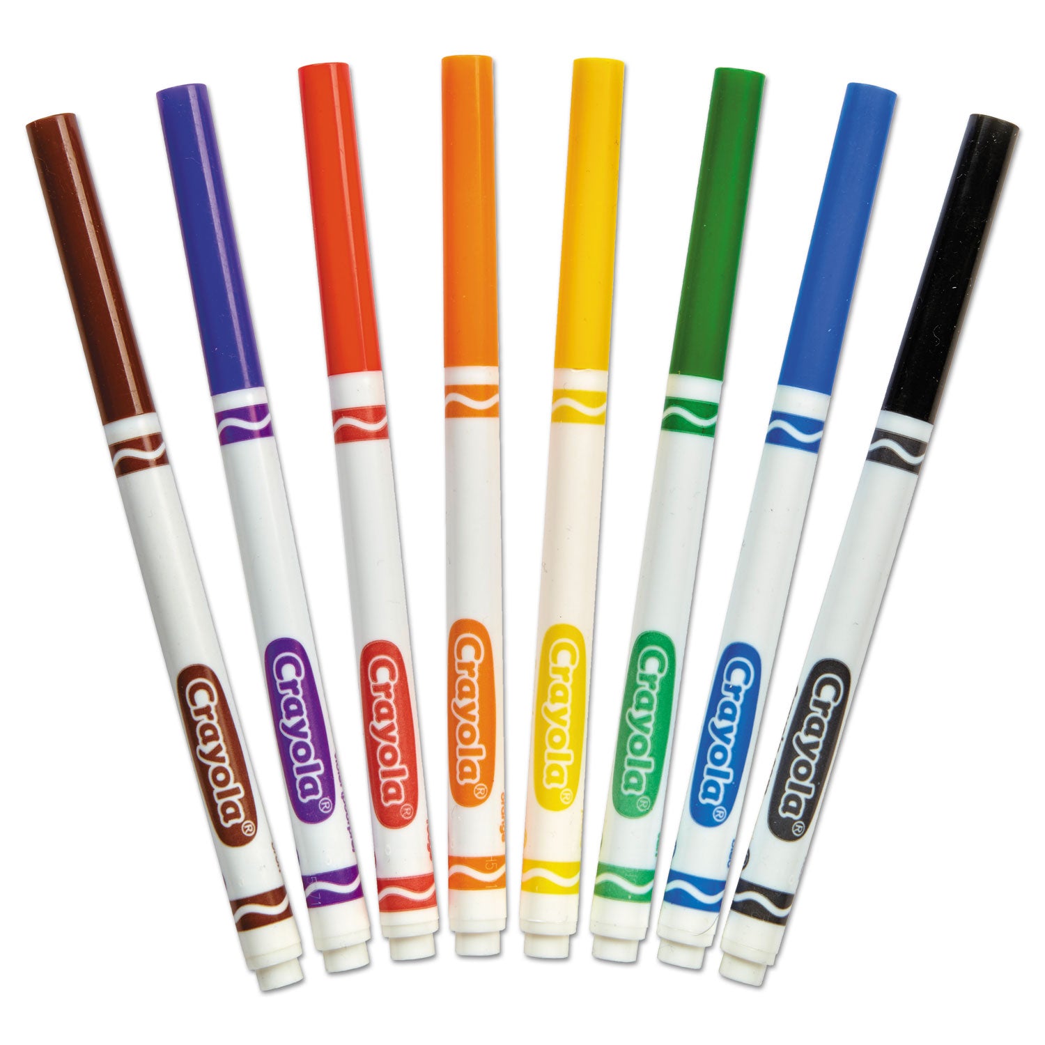 Crayola Non-Washable Marker, Fine Bullet Tip, Assorted Classic Colors, 8/Pack (587709)