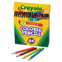 Crayola Short Colored Pencils Hinged Top Box with Built-in Pencil Sharpener, 3.3 mm, 2B, Assorted Lead and Barrel Colors, 64/Pack (683364)