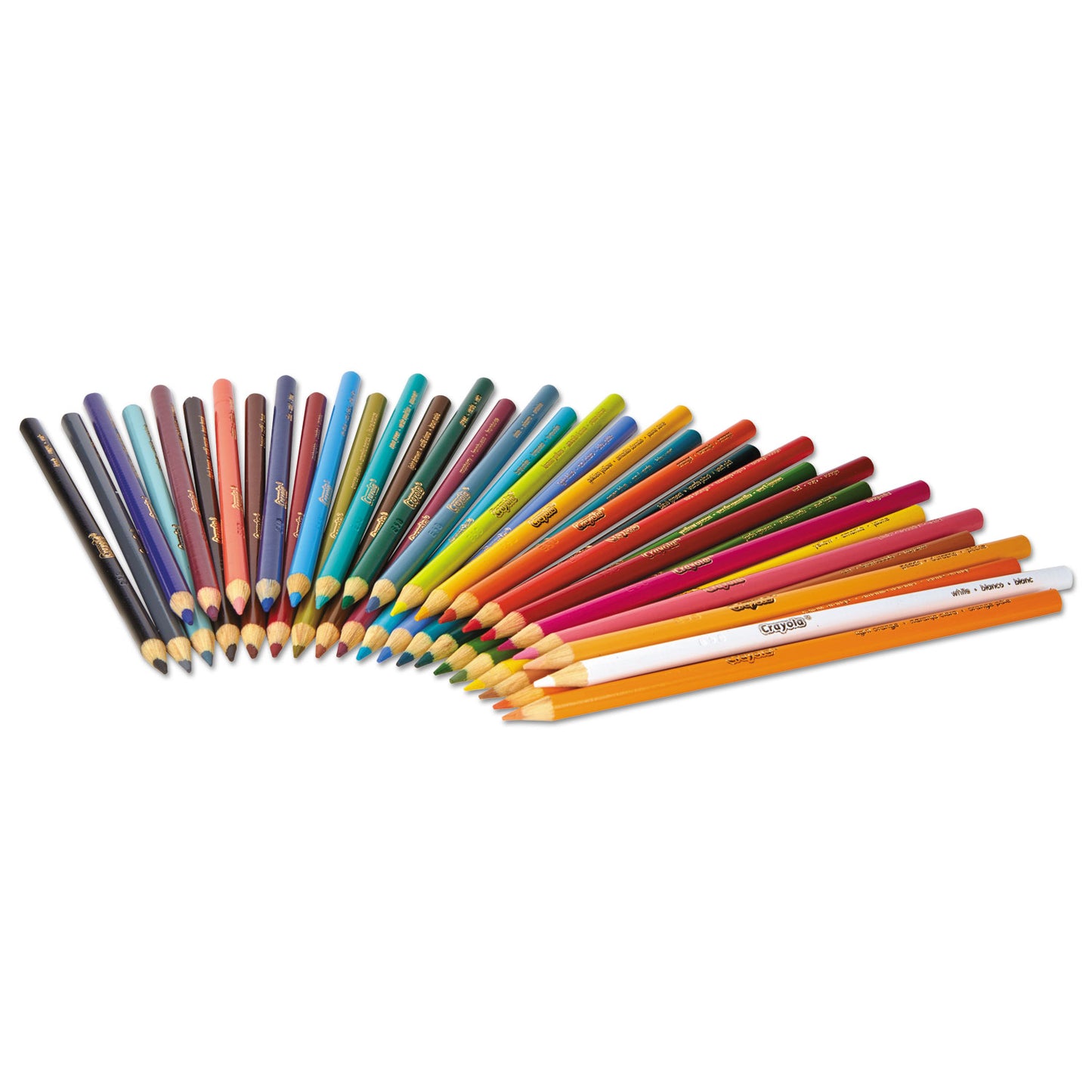 Crayola Short-Length Colored Pencil Set, 3.3 mm, 2B, Assorted Lead and Barrel Colors, 36/Pack (684036)