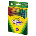 Crayola Twistables Colored Pencils, 2 mm, 2B, Assorted Lead and Barrel Colors, 30/Pack (687409)