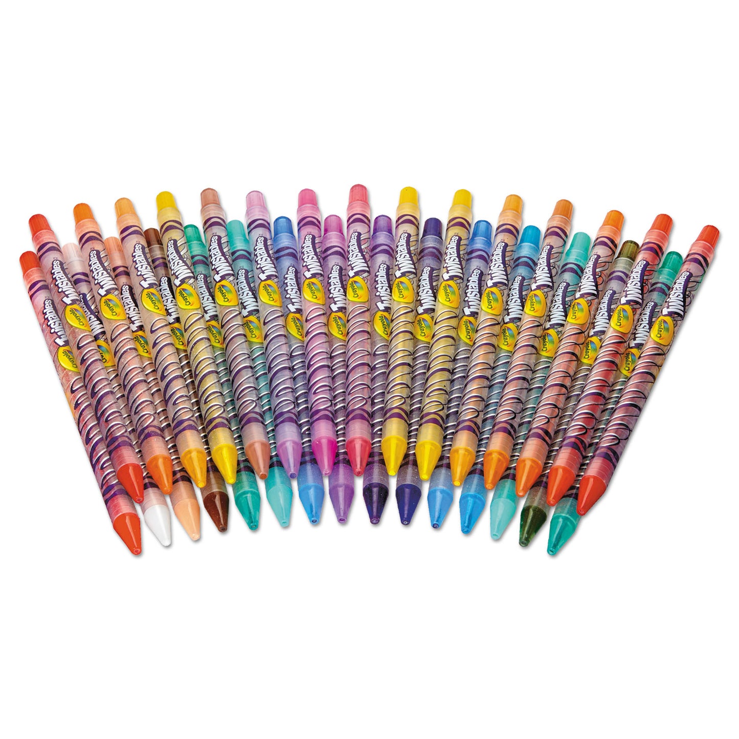 Crayola Twistables Colored Pencils, 2 mm, 2B, Assorted Lead and Barrel Colors, 30/Pack (687409)