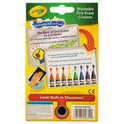 Crayola Washable Dry Erase Crayons w/E-Z Erase Cloth, Assorted Colors, 8/Pack (985200)