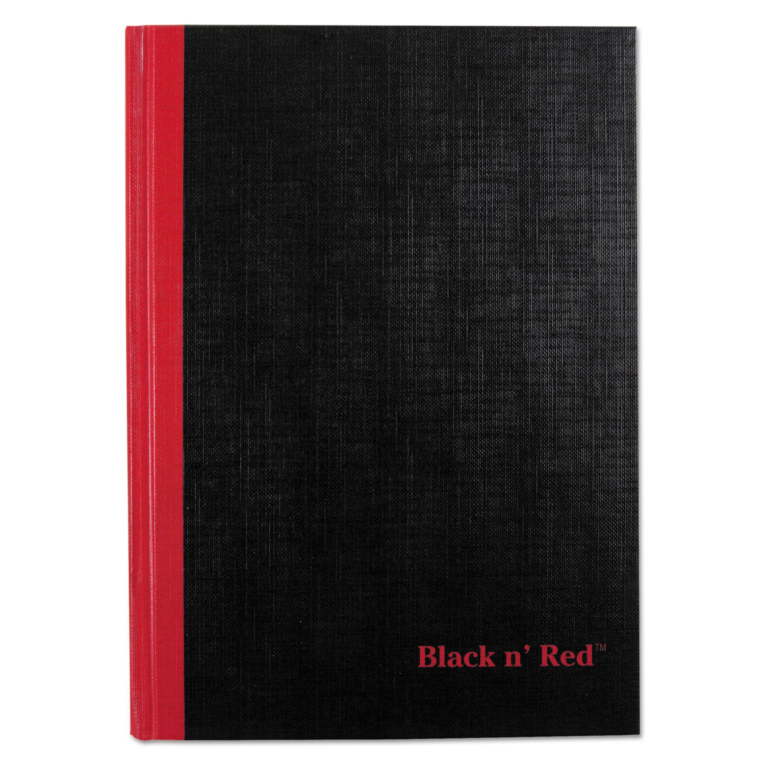  Red Hardcover Casebound Notebooks, SCRIBZEE Compatible, 1-Subject, Wide/Legal Rule, Black Cover, (96) 8.25 x 5.63 Sheets (E66857)