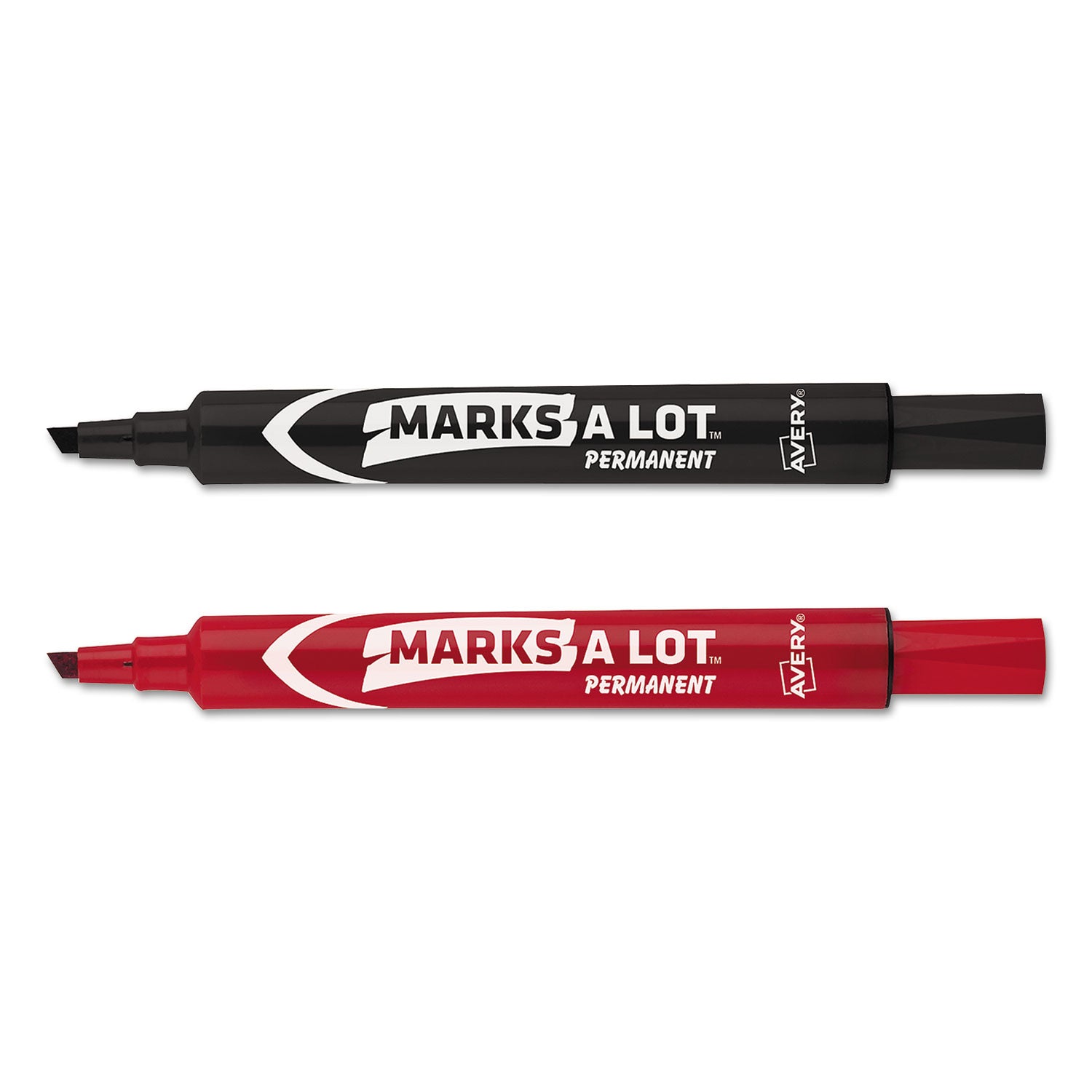 Avery MARKS A LOT Regular Desk-Style Permanent Marker Value Pack, Broad Chisel Tip, Assorted Colors, 24/Pack (98187)
