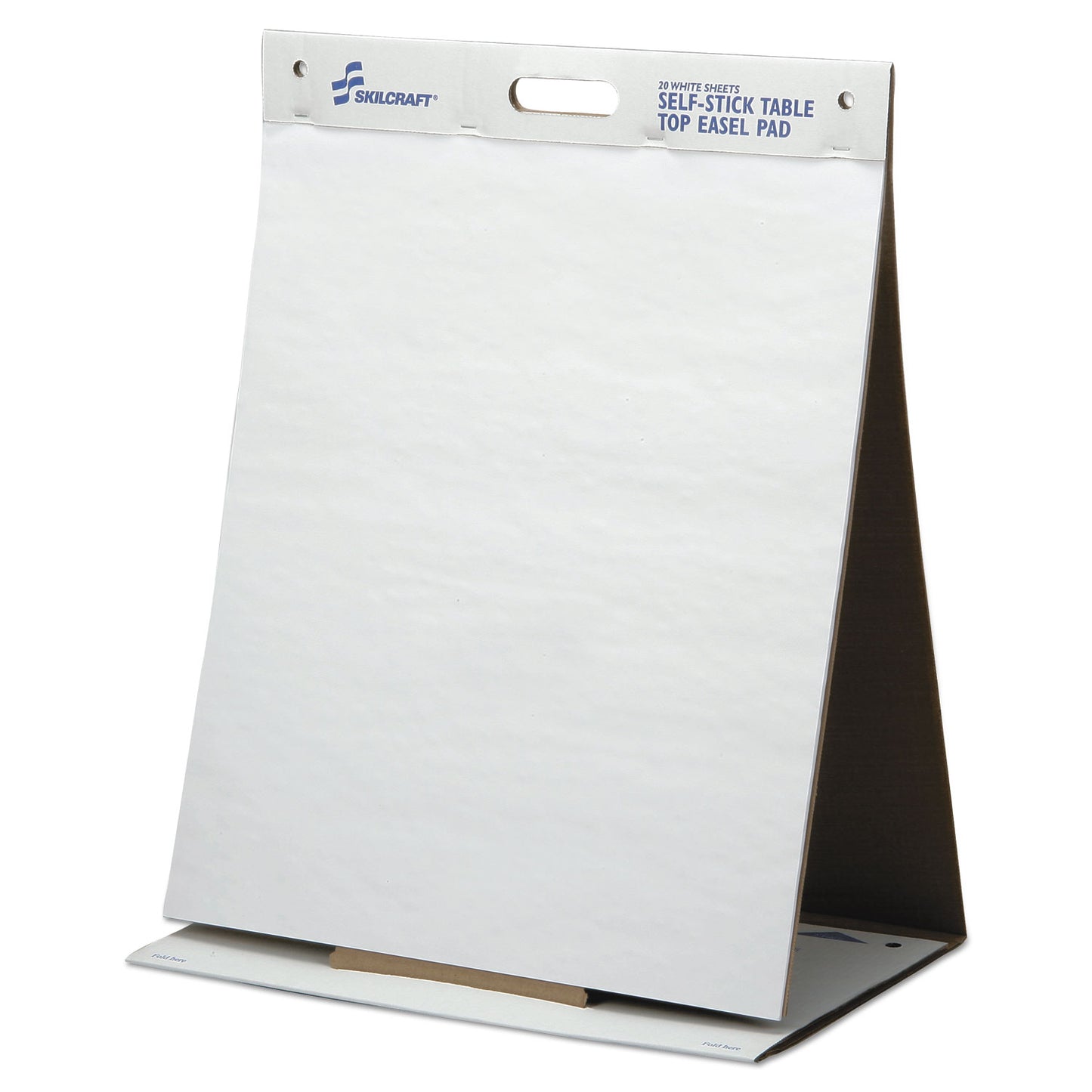 AbilityOne 7530015772170, SKILCRAFT Self-Stick Tabletop Easel Pad, Unruled, 20 x 23, White, 20 Sheets