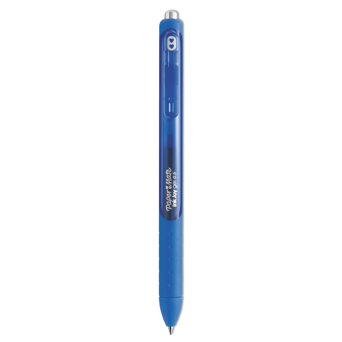 Paper Mate InkJoy Gel Pen, Retractable, Fine 0.5 mm, Blue Ink, Blue Barrel, Dozen (1951722)