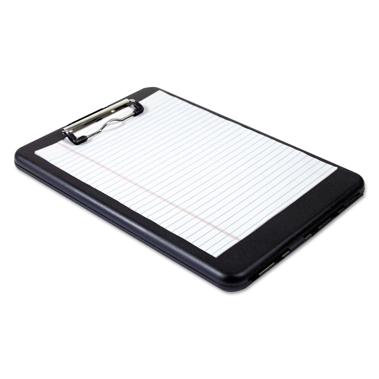 Saunders SlimMate Storage Clipboard, 0.5" Clip Capacity, Holds 8.5 x 11 Sheets, Black (00558)