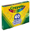 Crayola Ultra-Clean Washable Markers, Fine Bullet Tip, Assorted Colors, 40/Set (587861)