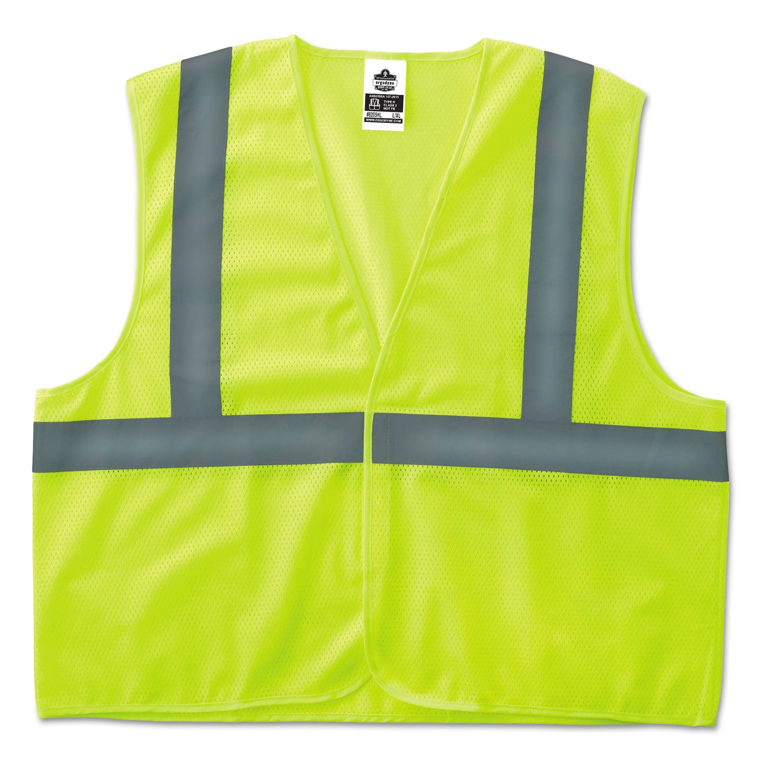 ergodyne GloWear 8205HL Type R Class 2 Super Econo Mesh Safety Vest, 2X-Large to 3X-Large, Lime (20977)