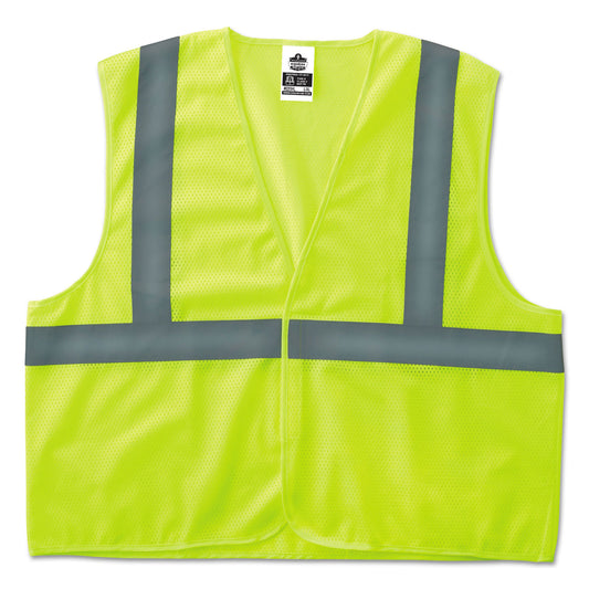 ergodyne GloWear 8205HL Type R Class 2 Super Econo Mesh Safety Vest, 4X-Large to 5X-Large, Lime (20979)