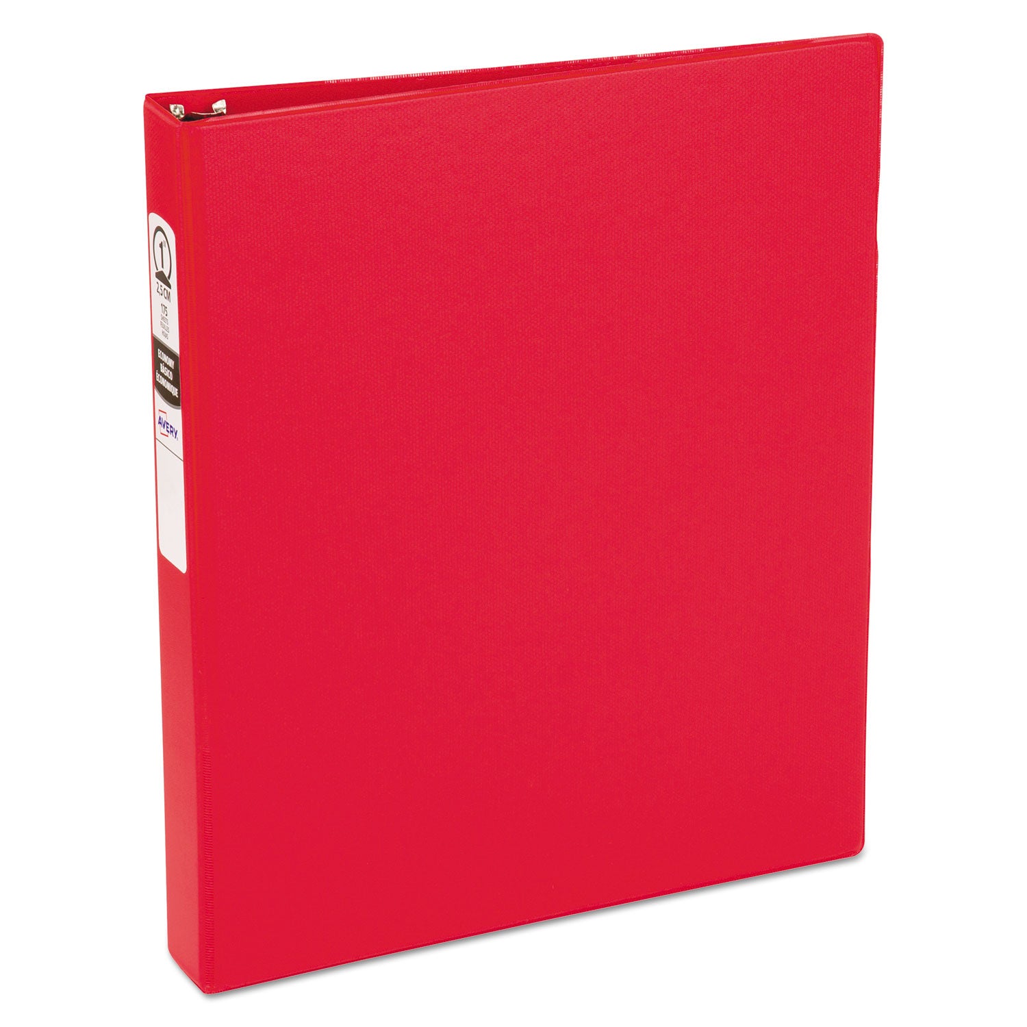 Avery Economy Non-View Binder with Round Rings, 3 Rings, 1" Capacity, 11 x 8.5, Red, (3310) (03310)