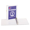 Avery Economy View Binder with Round Rings , 3 Rings, 1" Capacity, 8.5 x 5.5, White, (5806) (05806)