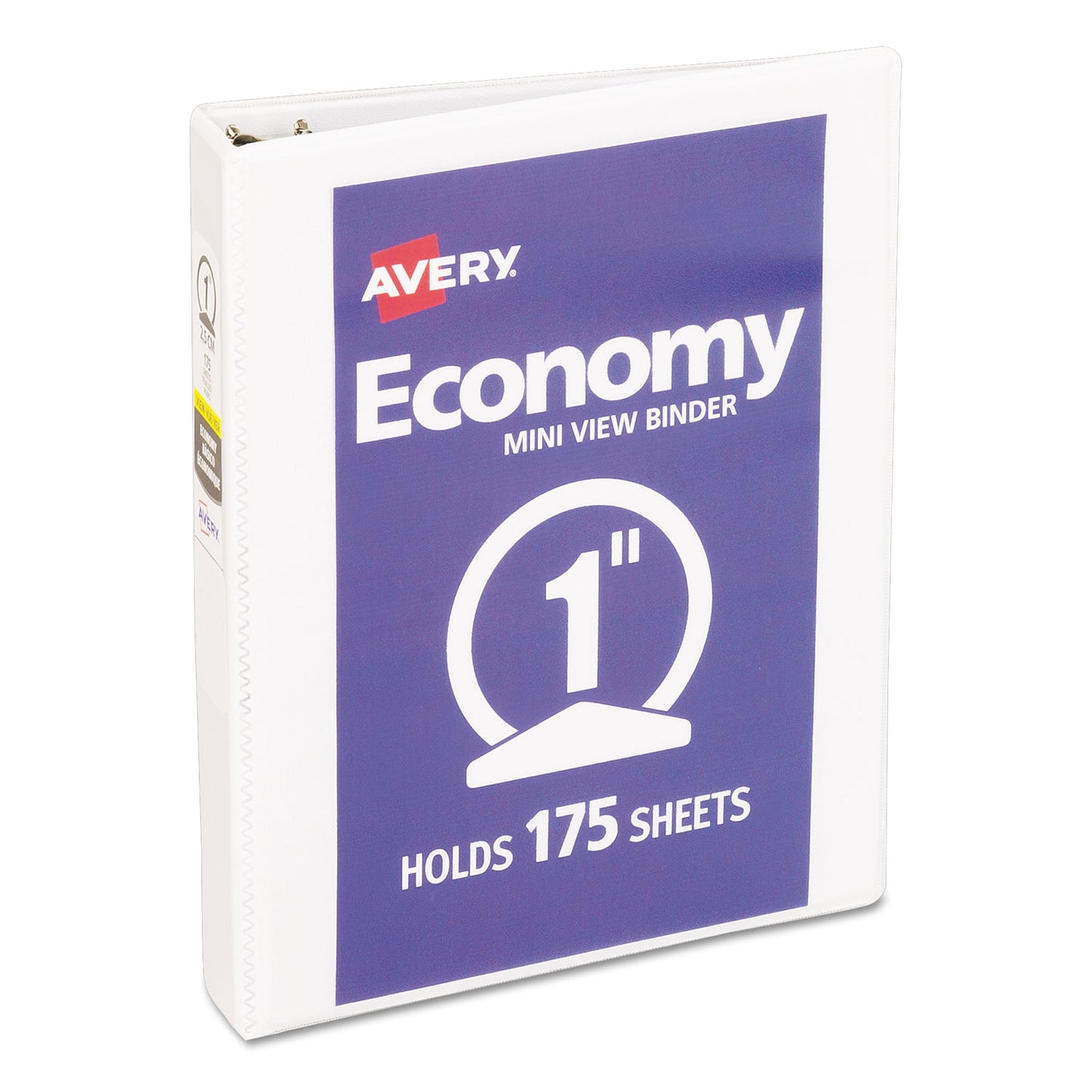 Avery Economy View Binder with Round Rings , 3 Rings, 1" Capacity, 8.5 x 5.5, White, (5806) (05806)