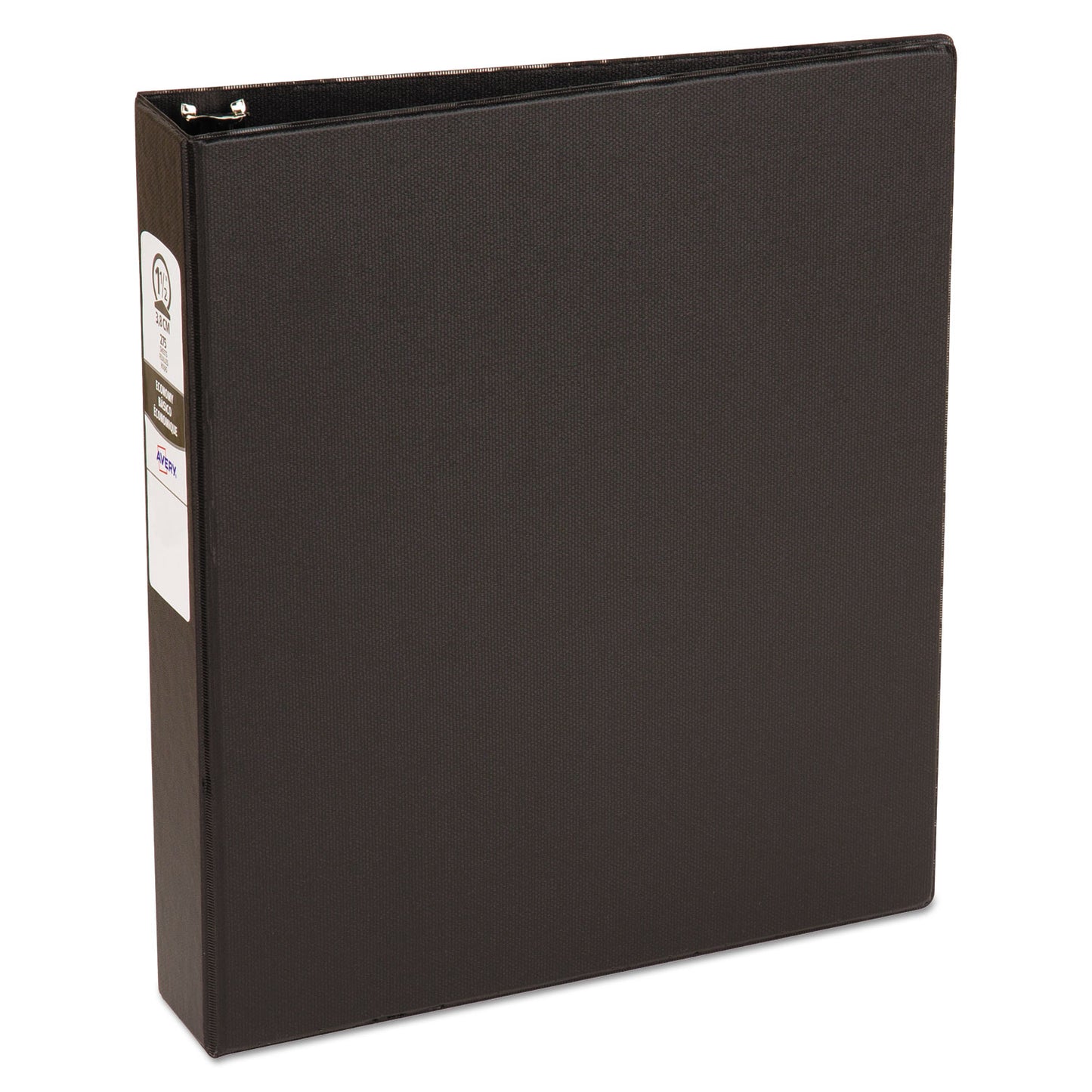Avery Economy Non-View Binder with Round Rings, 3 Rings, 1.5" Capacity, 11 x 8.5, Black, (3401) (03401)