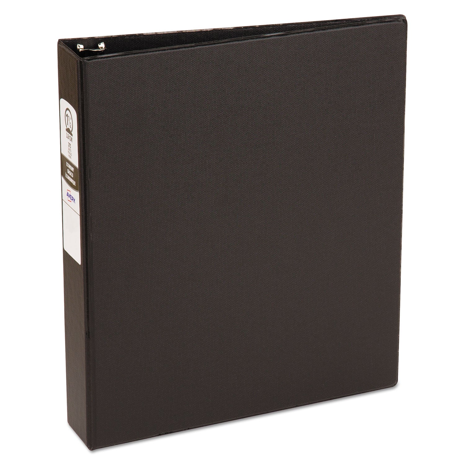 Avery Economy Non-View Binder with Round Rings, 3 Rings, 1.5" Capacity, 11 x 8.5, Black, (3401) (03401)
