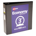 Avery Economy View Binder with Round Rings , 3 Rings, 3" Capacity, 11 x 8.5, Black, (5740) (05740)