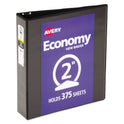 Avery Economy View Binder with Round Rings , 3 Rings, 2" Capacity, 11 x 8.5, Black, (5730) (05730)