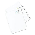 Avery Big Tab Printable Large White Label Tab Dividers, 5-Tab, 11 x 8.5, White, 20 Sets (14440)