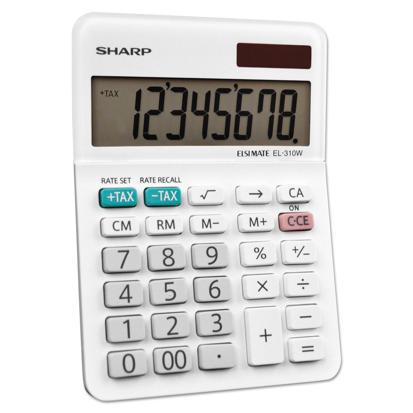 Sharp EL-310WB Mini Desktop Calculator, 8-Digit LCD