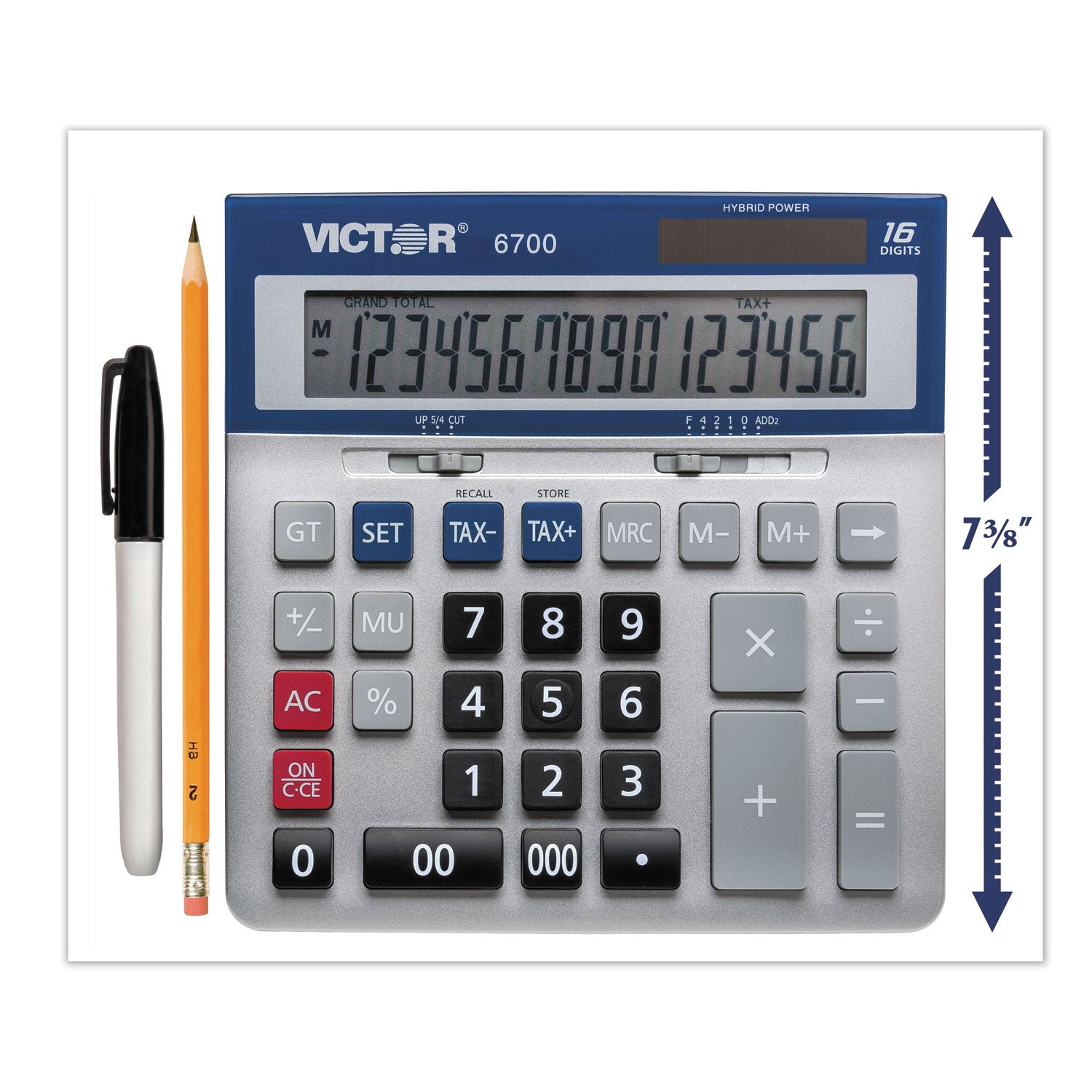 Victor 6700 Large Desktop Calculator, 16-Digit LCD