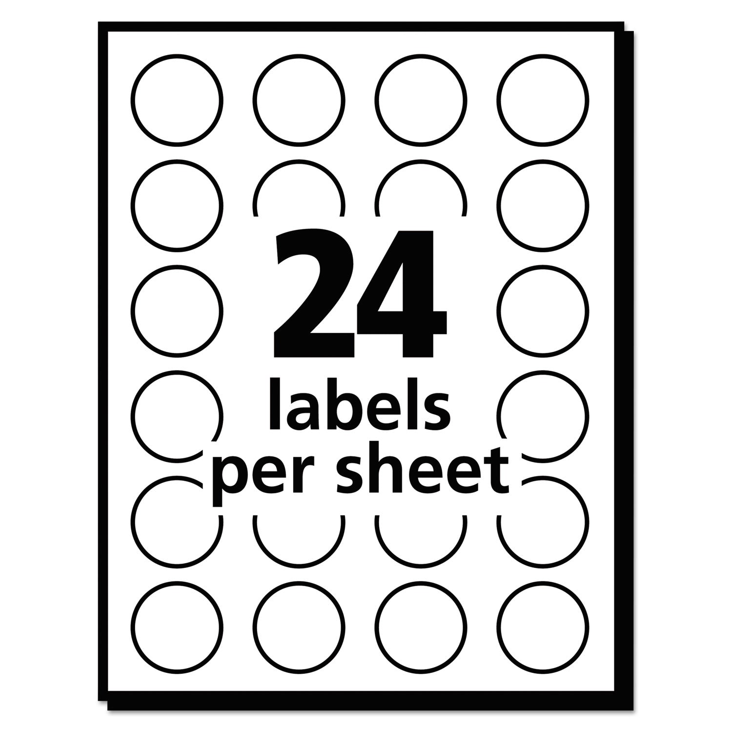 Avery Printable Self-Adhesive Removable Color-Coding Labels, 0.75" dia, Assorted Colors, 24/Sheet, 42 Sheets/Pack, (5472) (05472)