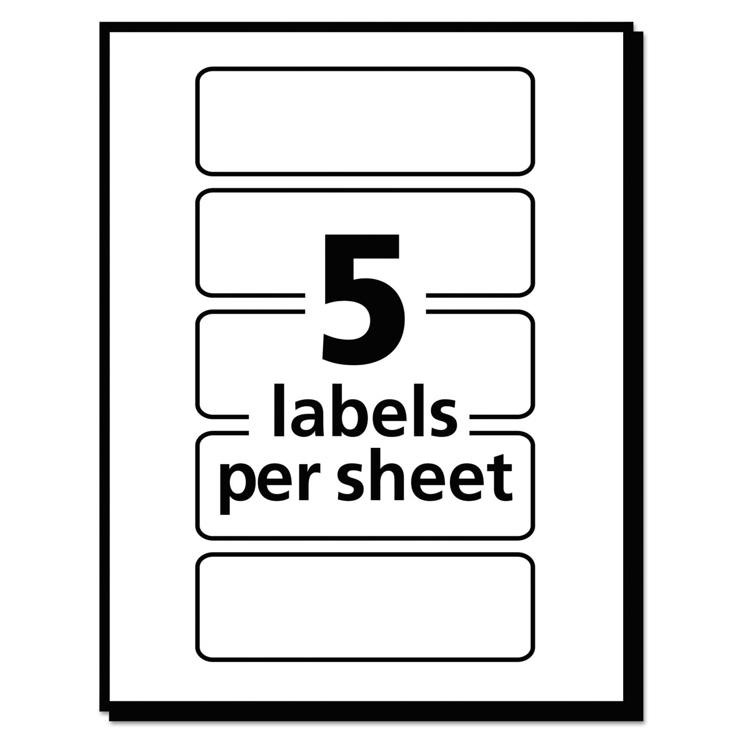 Avery Printable Self-Adhesive Removable Color-Coding Labels, 1 x 3, Neon Orange, 5/Sheet, 40 Sheets/Pack, (5477) (05477)