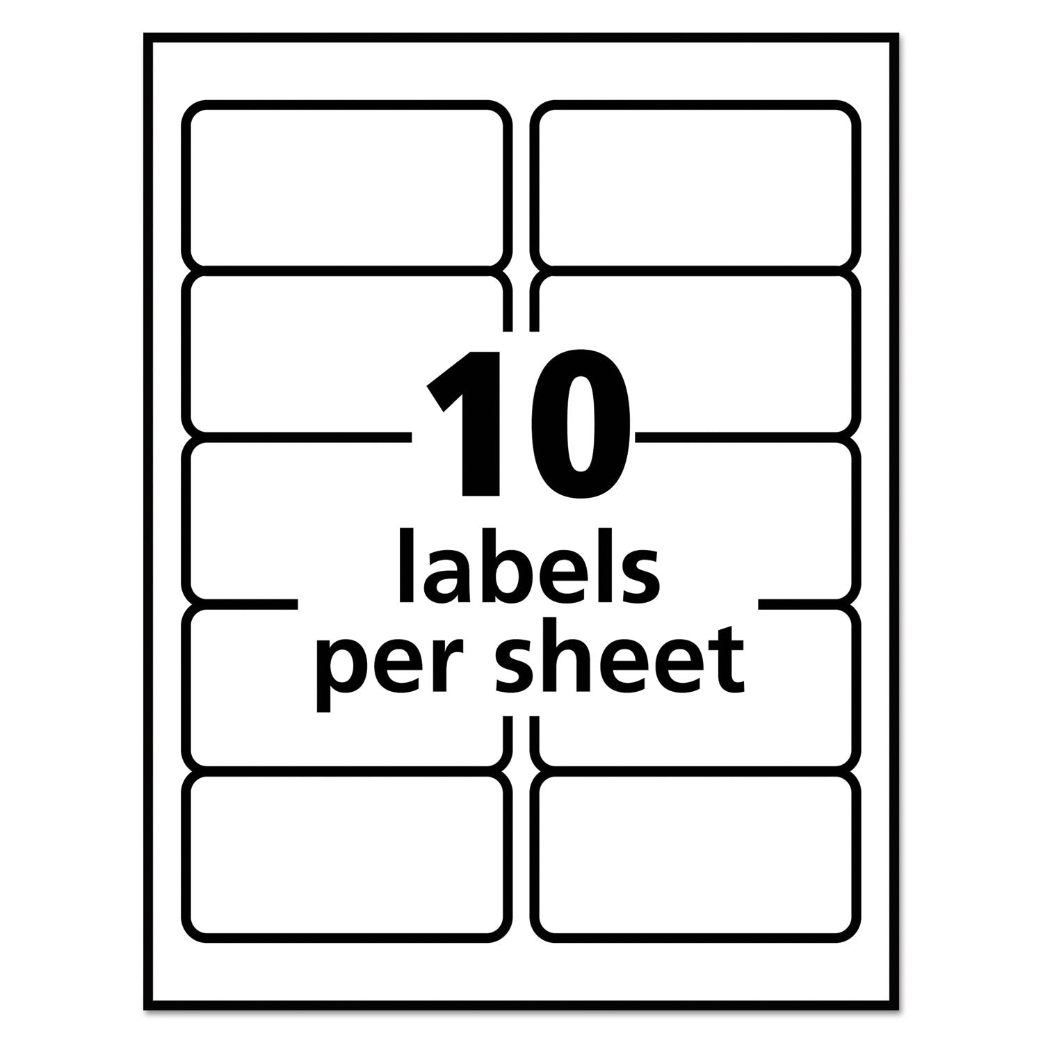 Avery Repositionable Address Labels w/Sure Feed, Inkjet/Laser, 2 x 4, White, 250/Box (58163)