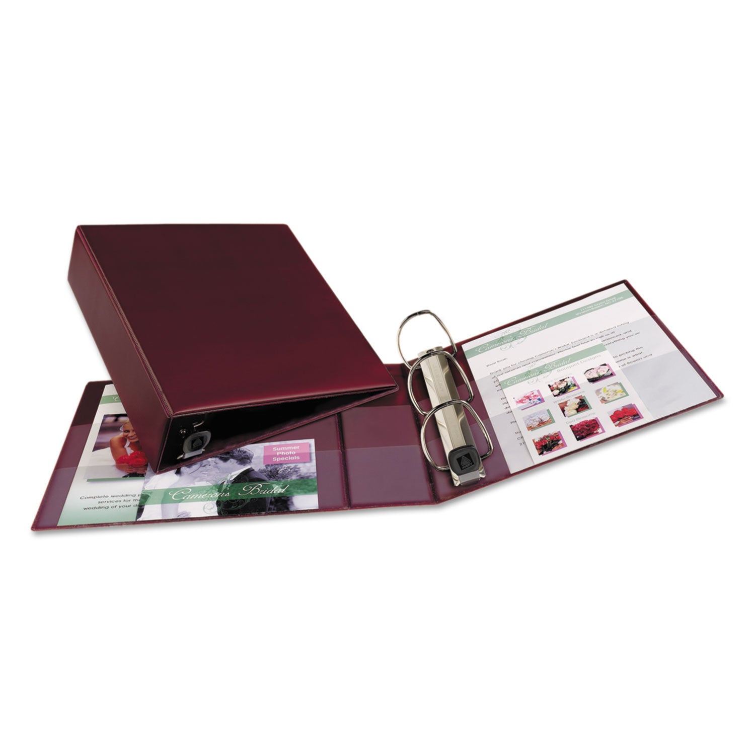 Avery Heavy-Duty Non-View Binder with DuraHinge and Locking One Touch EZD Rings, 3 Rings, 3" Capacity, 11 x 8.5, Maroon (79363)