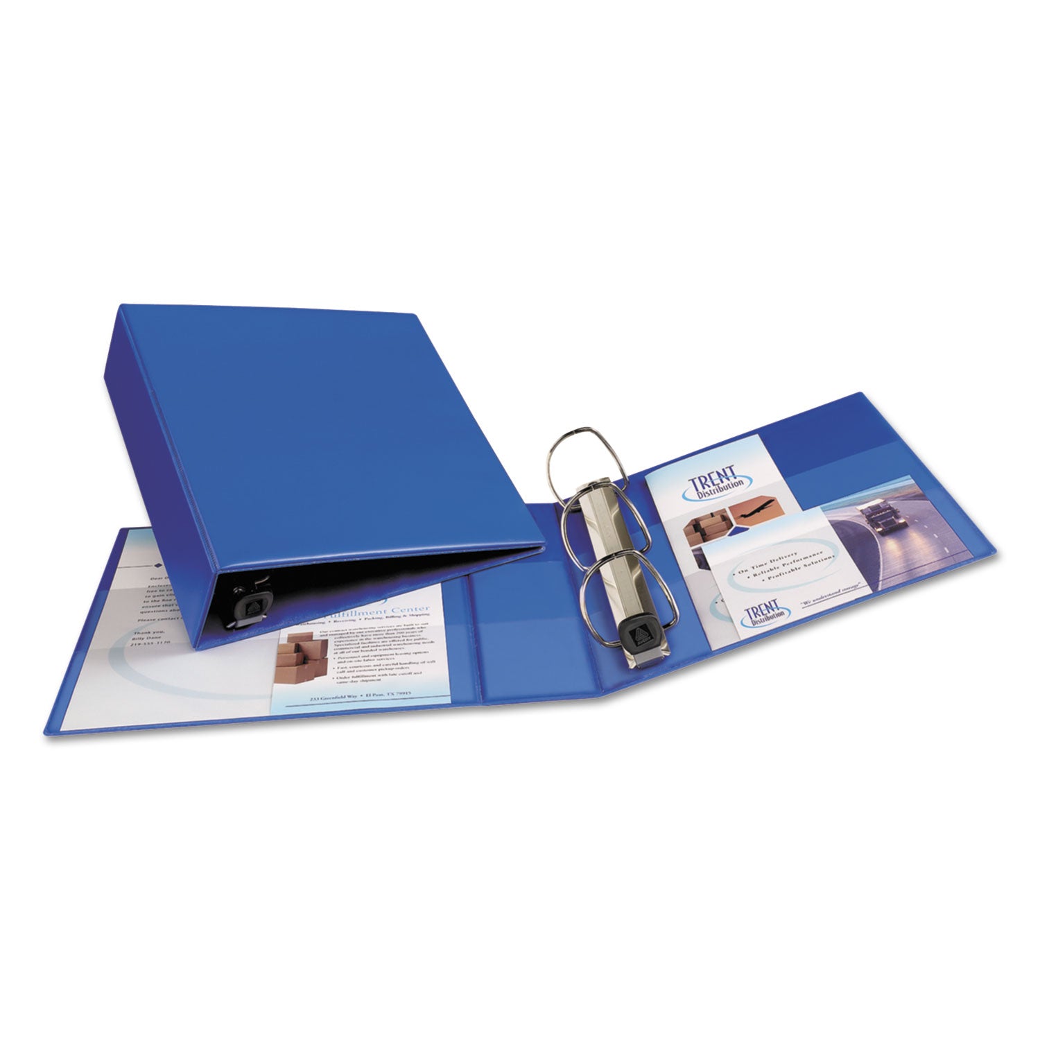 Avery Heavy-Duty Non-View Binder with DuraHinge and Locking One Touch EZD Rings, 3 Rings, 3" Capacity, 11 x 8.5, Blue (79883)