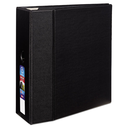 Avery Heavy-Duty Non-View Binder with DuraHinge, Locking One Touch EZD Rings and Thumb Notch, 3 Rings, 5" Capacity, 11 x 8.5, Black (79986)