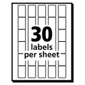 Avery Removable Multi-Use Labels, Handwrite Only, 0.63 x 0.88, White, 30/Sheet, 35 Sheets/Pack, (5424) (05424)