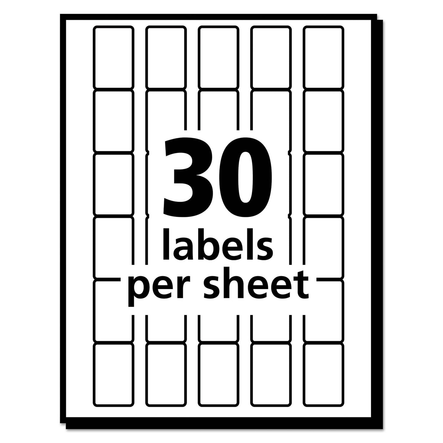 Avery Removable Multi-Use Labels, Handwrite Only, 0.63 x 0.88, White, 30/Sheet, 35 Sheets/Pack, (5424) (05424)