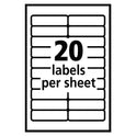 Avery Removable Multi-Use Labels, Inkjet/Laser Printers, 0.5 x 1.75, White, 20/Sheet, 42 Sheets/Pack, (5422) (05422)